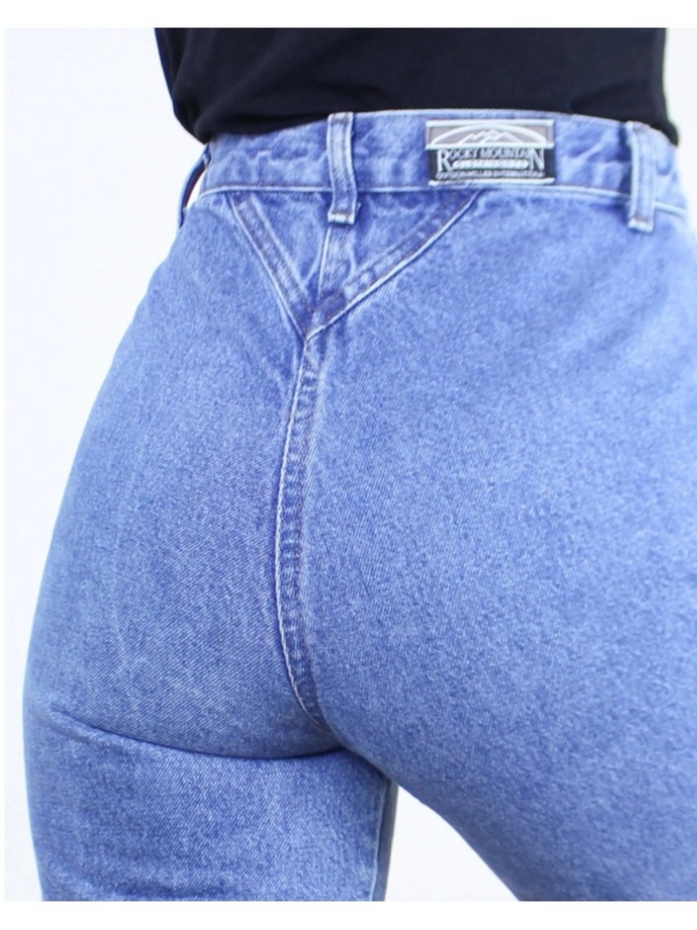 Rockies Rocky Mountain 80s Vintage Sz 25 Bareback Jeans High Rise Western Denim